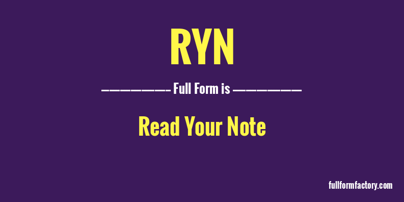 ryn-full-form
