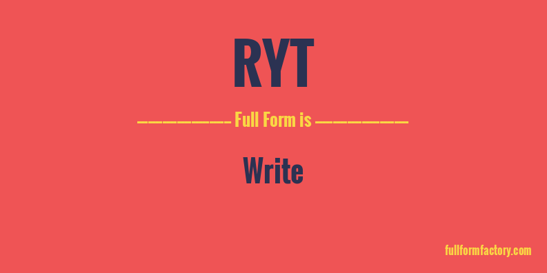 ryt-full-form