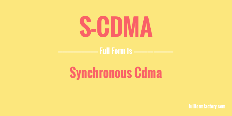 s-cdma-full-form