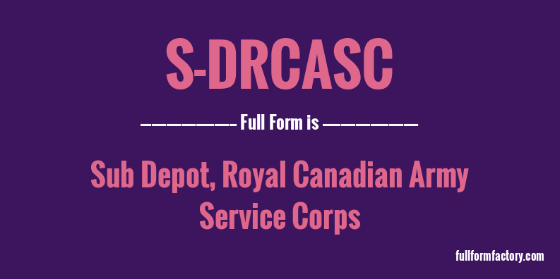 s-drcasc-full-form