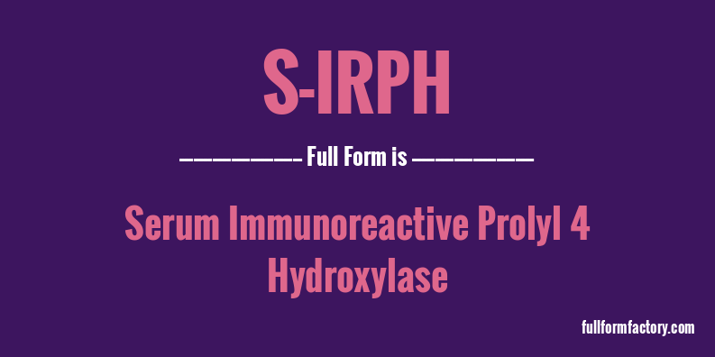 s-irph-full-form