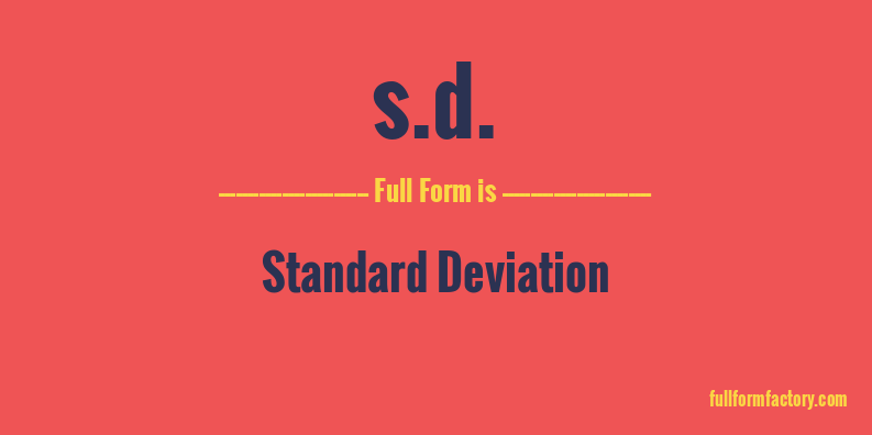 s.d.-full-form