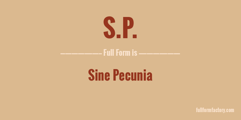 s.p.-full-form