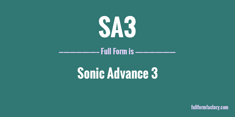 sa3-full-form