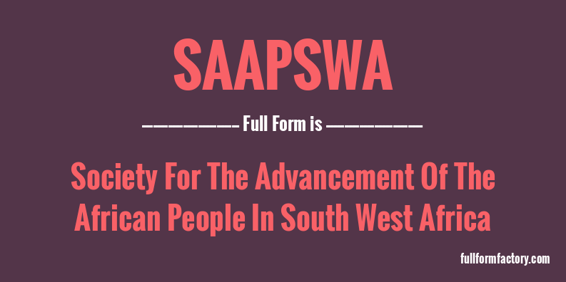 saapswa-full-form