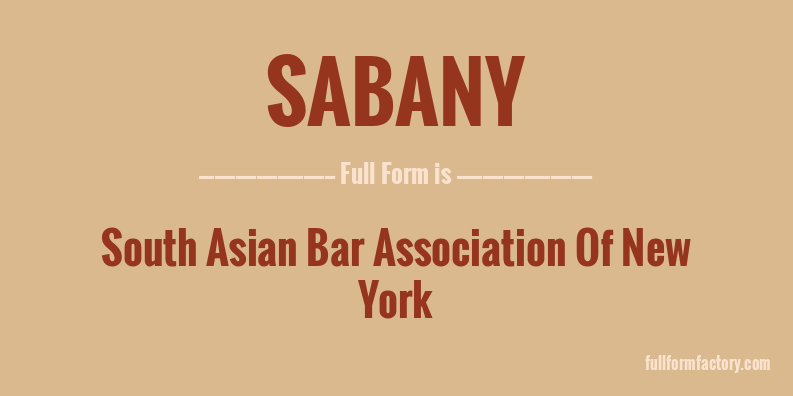 sabany-full-form