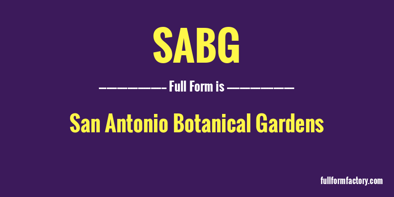 sabg-full-form