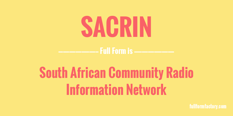 sacrin-full-form