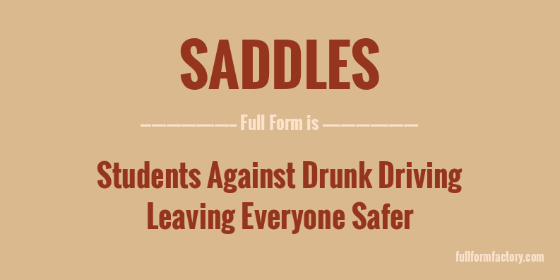 saddles-full-form