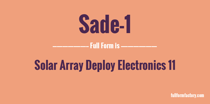 sade-1-full-form