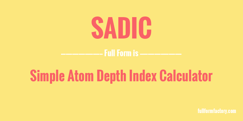 sadic-full-form