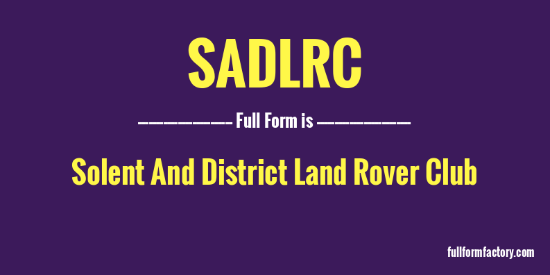 sadlrc-full-form