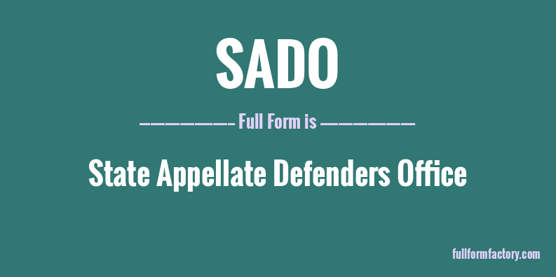 sado-full-form