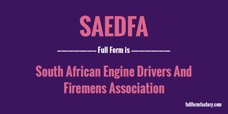 saedfa-full-form
