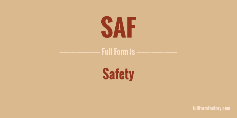 saf-full-form