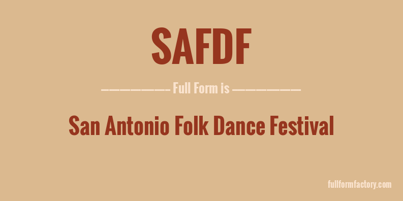 safdf-full-form