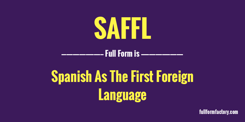 saffl-full-form