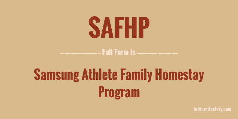 safhp-full-form