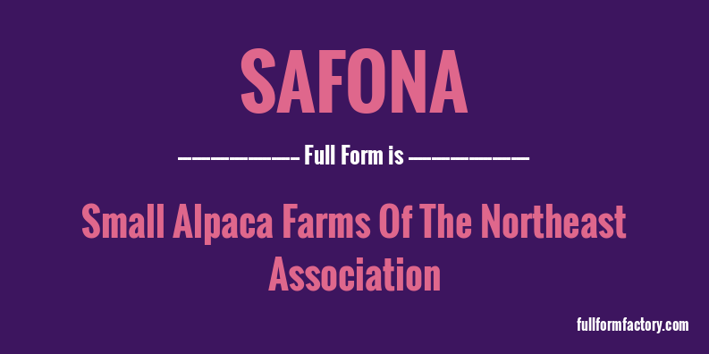 safona-full-form