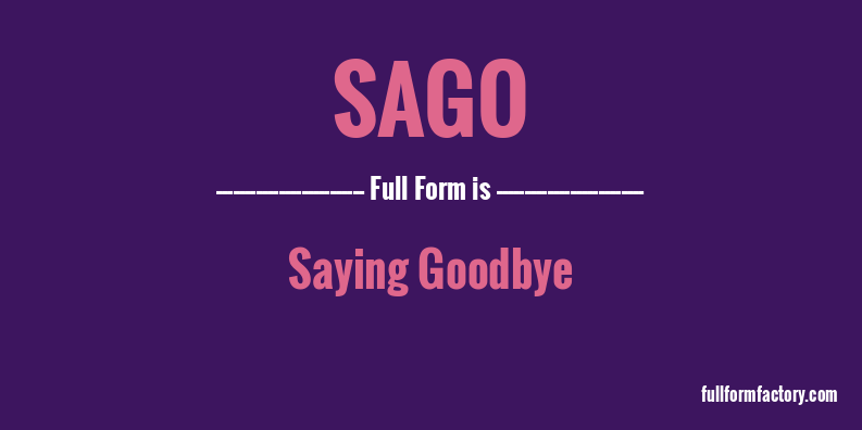 sago-full-form