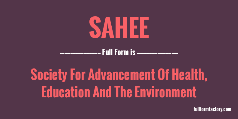 sahee-full-form