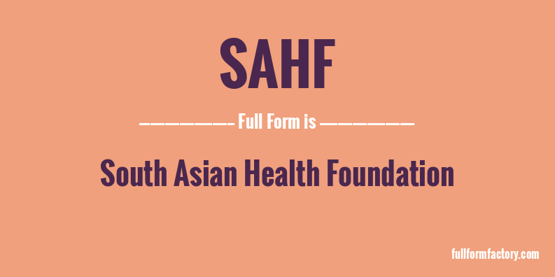 sahf-full-form