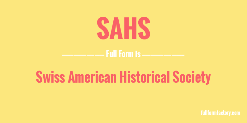 sahs-full-form