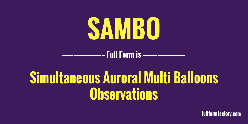 sambo-full-form