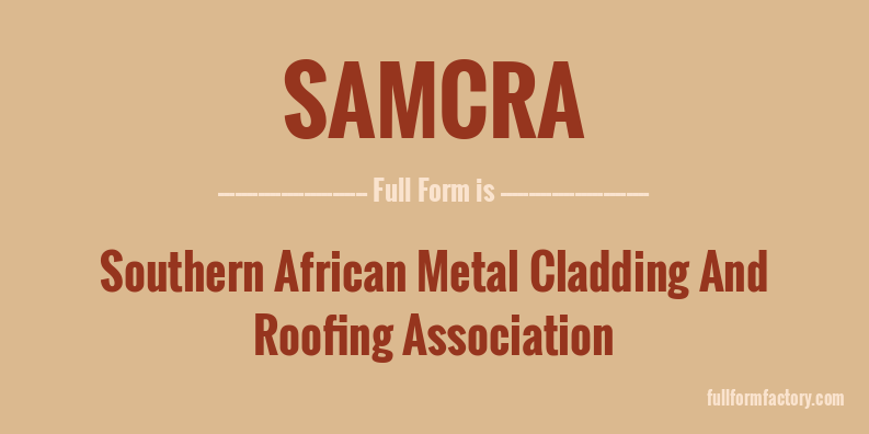 samcra-full-form