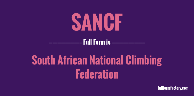 sancf-full-form