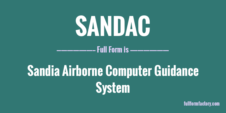 sandac-full-form