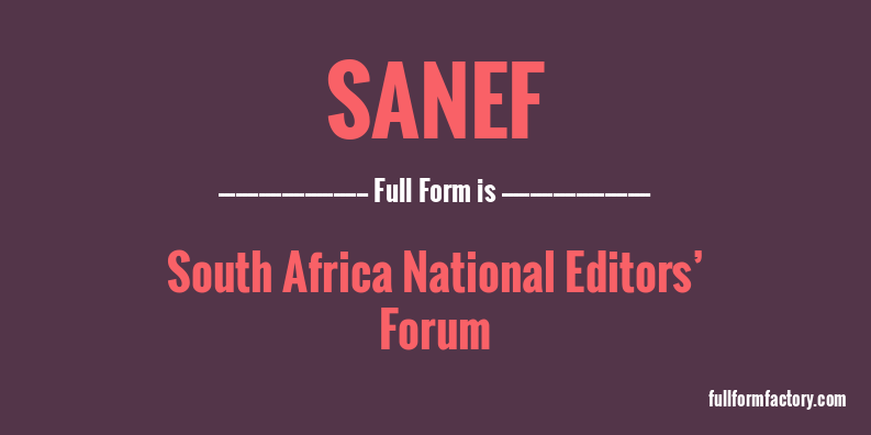 sanef-full-form