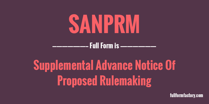sanprm-full-form