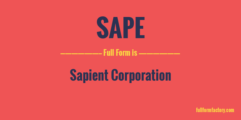sape-full-form