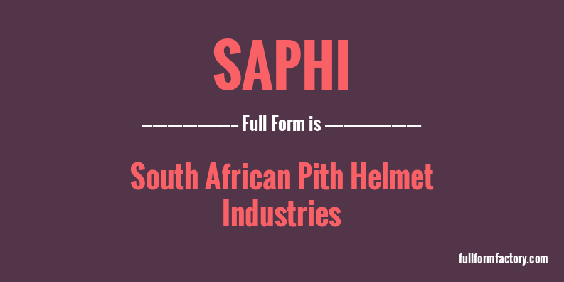 saphi-full-form