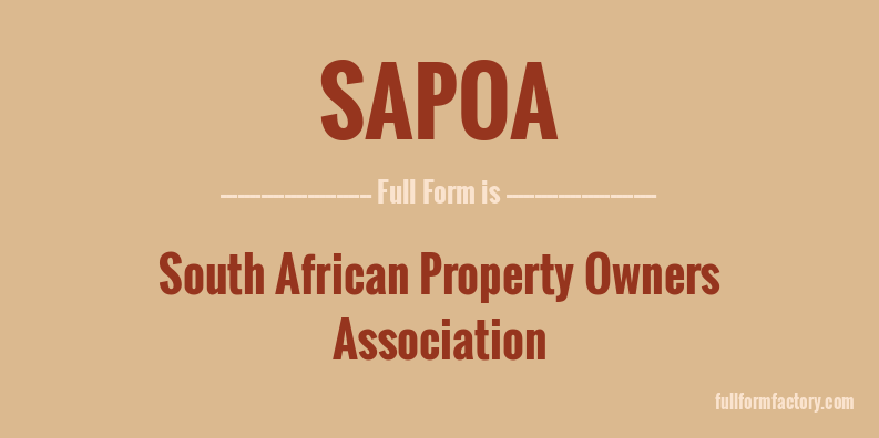 sapoa-full-form