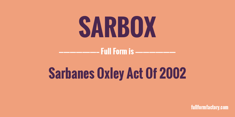 sarbox-full-form