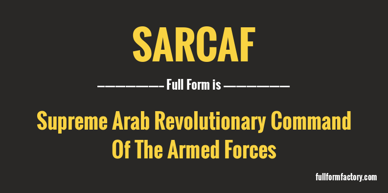sarcaf-full-form