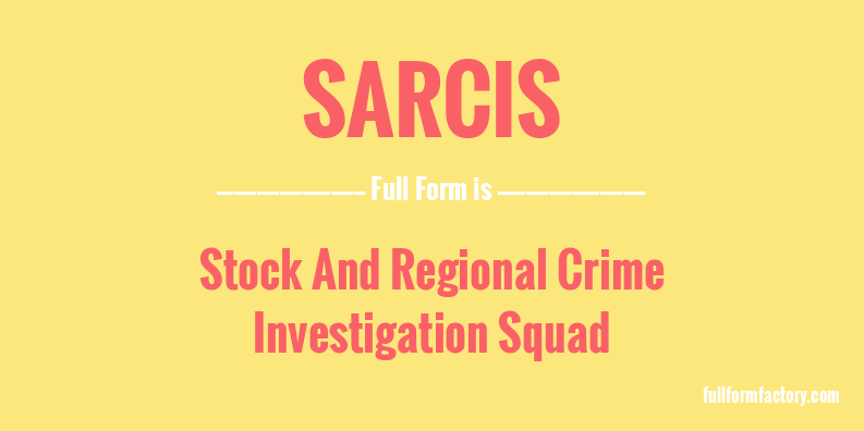 sarcis-full-form
