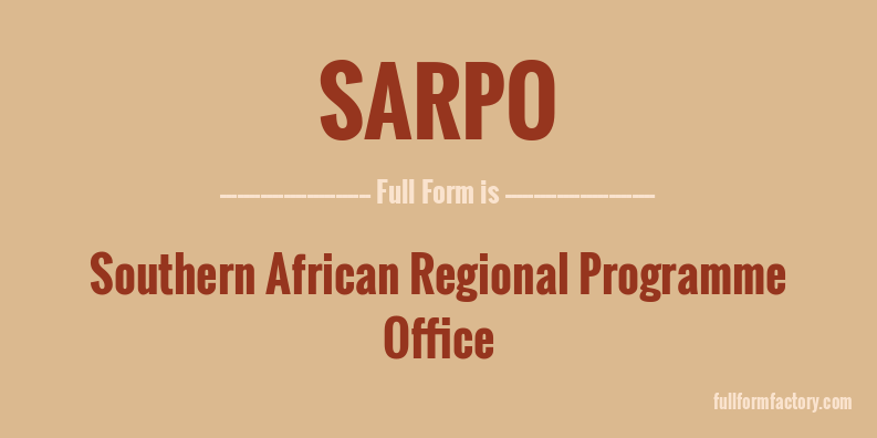 sarpo-full-form