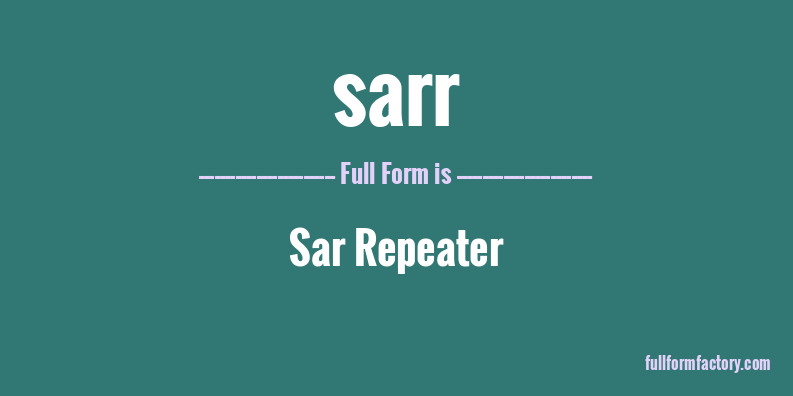 sarr-full-form