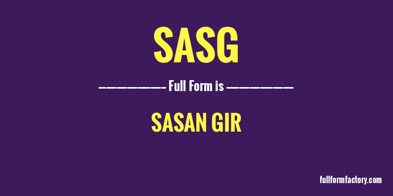 sasg-full-form