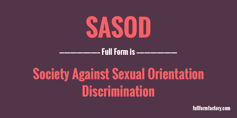 sasod-full-form