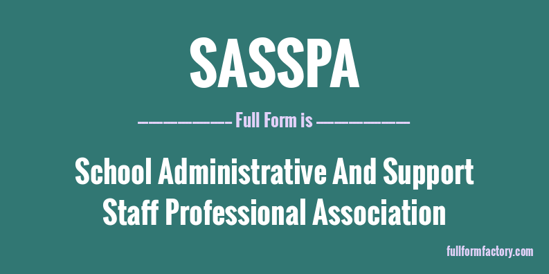 sasspa-full-form