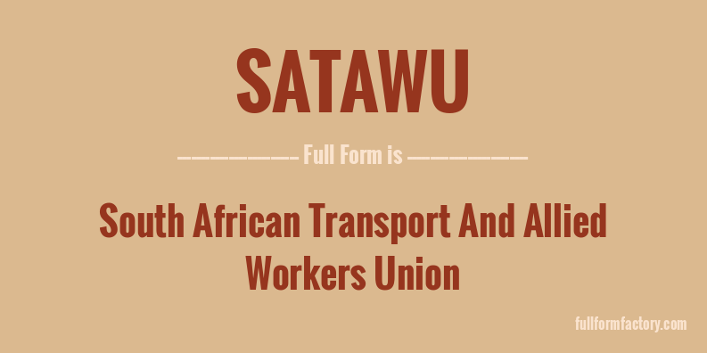 satawu-full-form