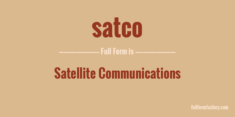 satco-full-form