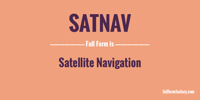 satnav-full-form