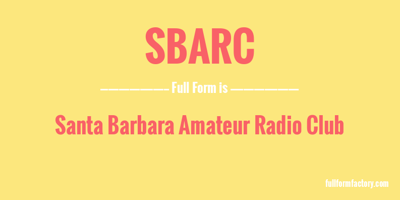sbarc-full-form