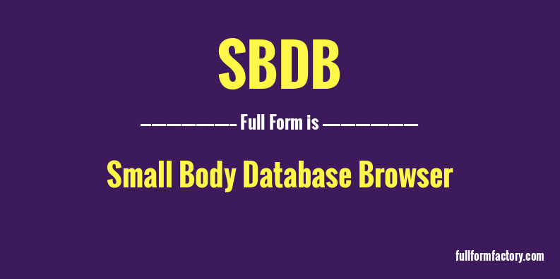 sbdb-full-form