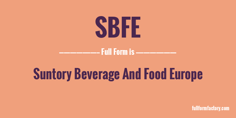 sbfe-full-form